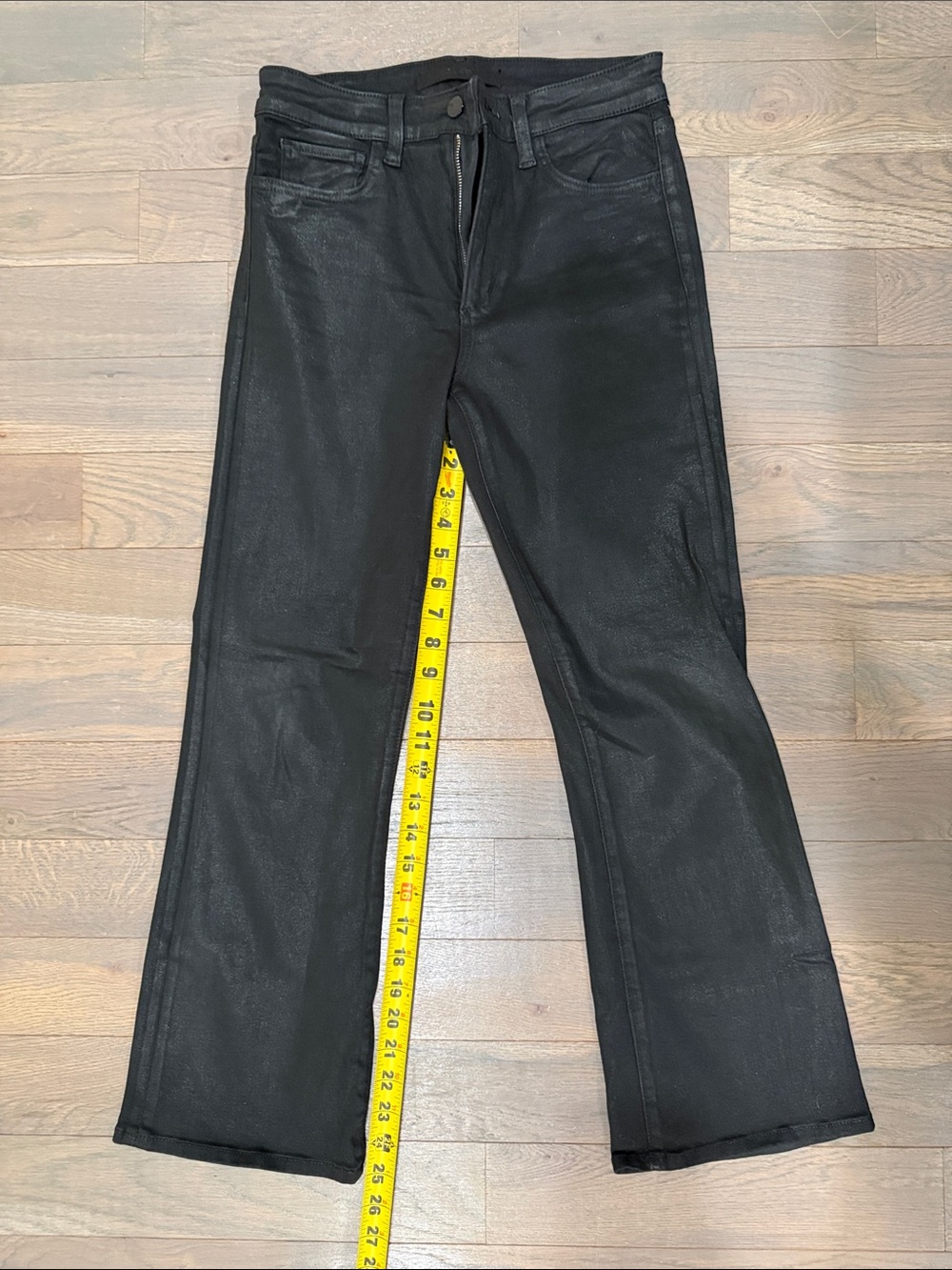 Joe's Jeans Black Coated Flare Jeans